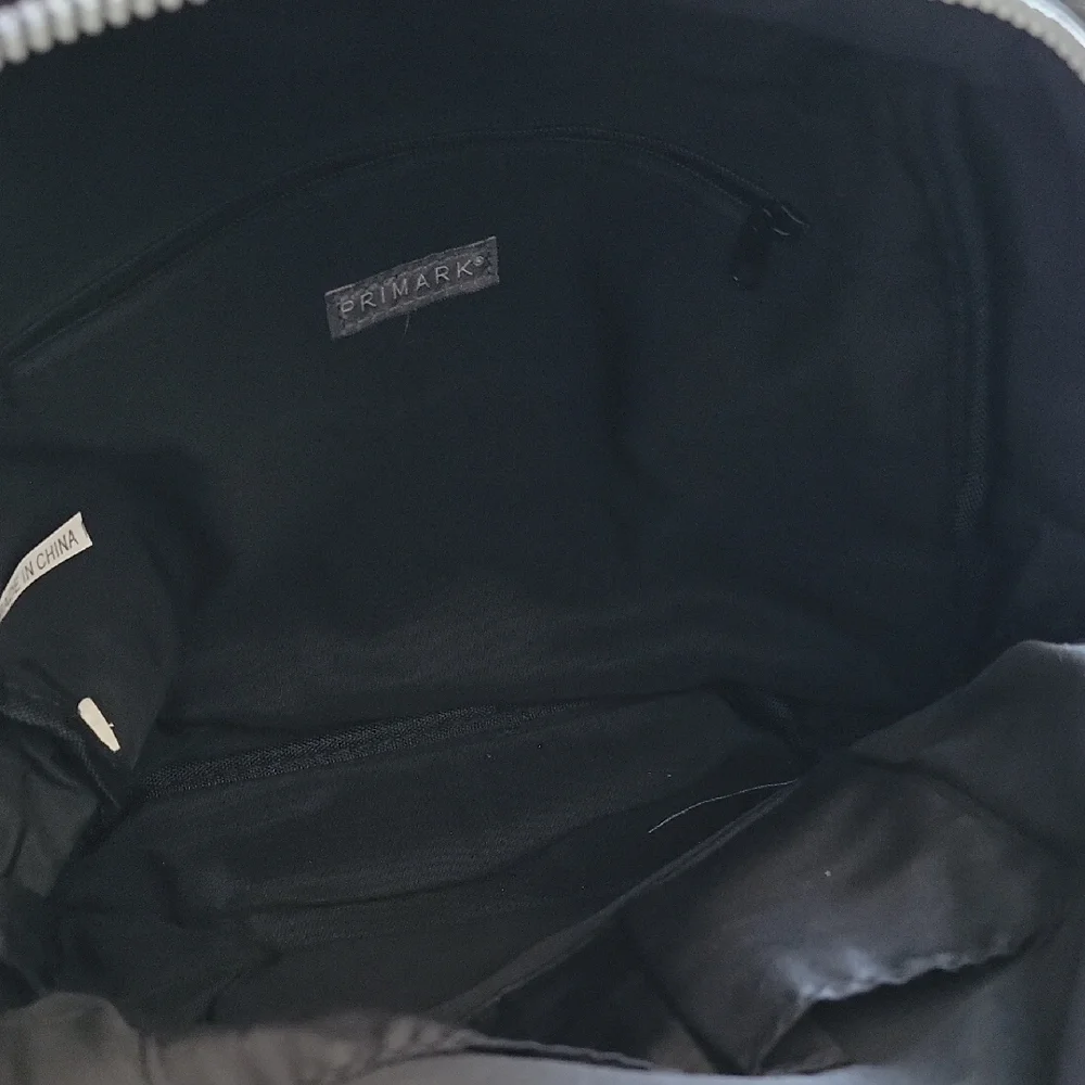 NWT Hearty Trendy Black Matte Backpack w/ Silver Chain Detail